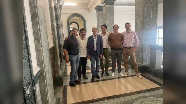 Vincenzo Punzo with Francesco Viti, Jordi Casas, Biagio Ciuffo, Ludovic Leclercq and Claudio Roncoli at the University of Naples Federico II