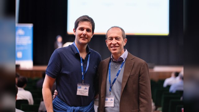 Marcello Montanino and Vincenzo Punzo standing together inside the ISTTT26 venue
